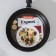 The “Expert” pan, d = 20 cm, plastic handle, glass cover, anti -stick coating, burgundy color