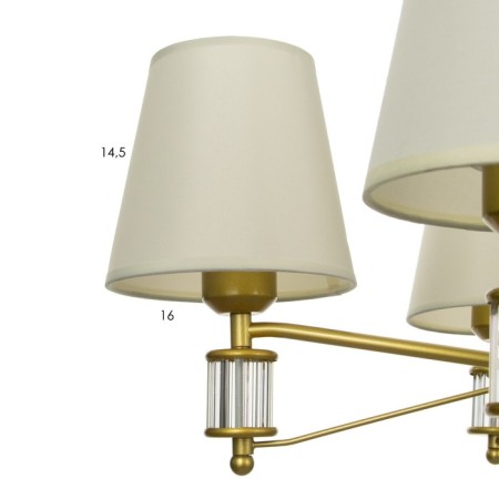 Chandelier 1091/5GD 40W E27 gold 60x60x38-78 cm Bayerlux-4