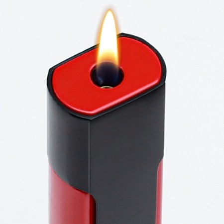 Gas lighter, piezo, with a regulator, 9 x 2.2 cm, black and red-2