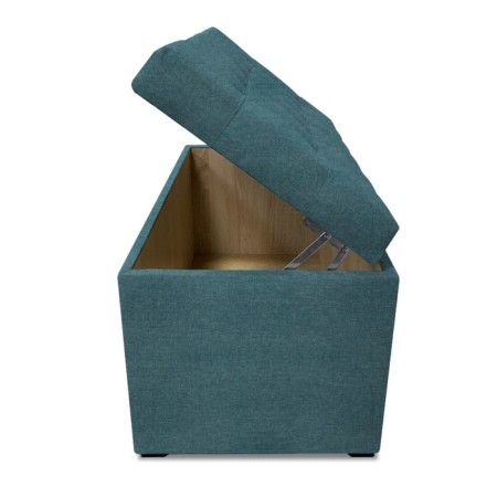 Puff with a lid and weighting, 800 × 400 × 420 mm, Savana plus matting, Mint color-5