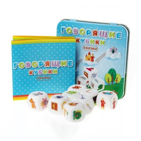 Board game "Talking cubes. Tales ", tin box-6