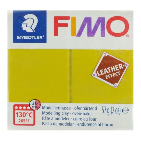 Plastic - polymer clay, 57 g, Leather -Effect (with skin effect), olive