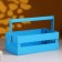 Wooden Kashpo 24.5 × 13.5 × 9 cm "Two Light", two -string, blue giving beautifully