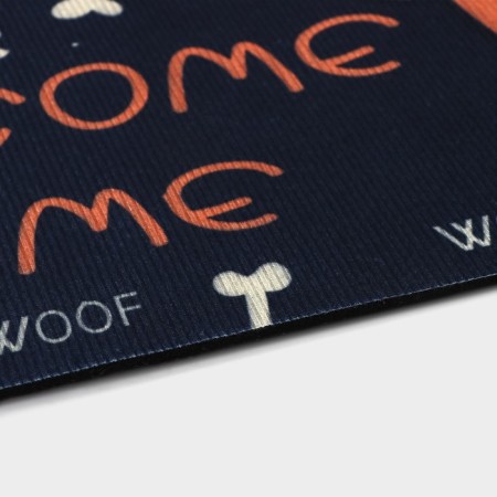 Mat with a moisture -entering hazel -shaped “corgs”, without a edging, 39 × 59 cm, black color is black-2