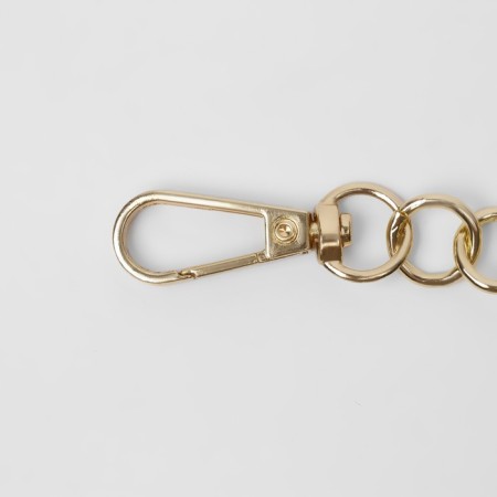 A chain for a bag, with carbines, metal, d = 12 mm, 30 cm, gold color-1