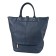 Women's backpack, artificial leather, blue 28x17.5x35 cm