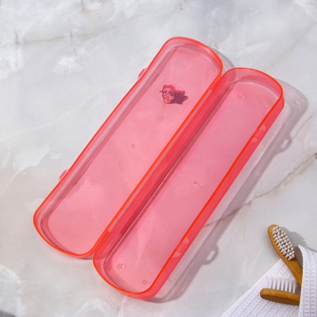 Case for toothbrushes and pasta, pink, 21 x 5.5 cm-2