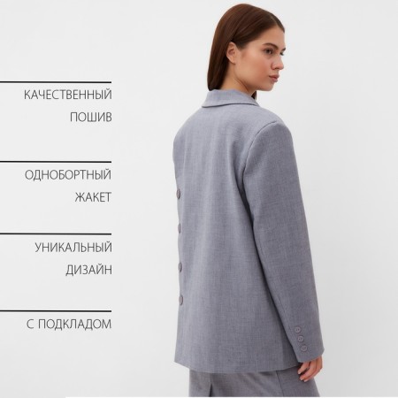 Women's jacket with buttons on the back MIST, R.S-M, Gray-11