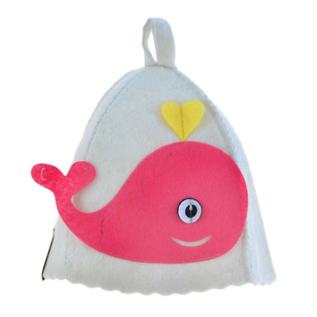 Bath cap with children's applique "Kitenok" felt-1