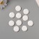 Acrylic beads "Flat crumpled circle" white 2.5x2.5x0.6 cm