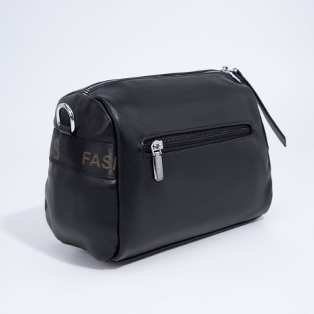 Bag Cross-Bodi with a zipper, black color-1