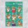 Paper stickers "Funny Corgi", with coloring on the back, 11 × 15.5 cm