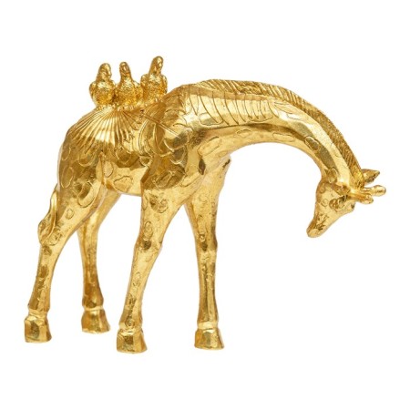 Decorative "Giraffe with parrots", 260 × 80 × 220 mm, gold color