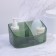 Organizer for storage "Green", 3 sections, 18.5 × 9.5 × 10 cm, translucent/green color