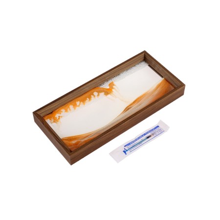 Sanding clock-picture, 17 x 37 cm, anti-stress, orange sand-2