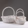 A set of baskets of 3 pcs, 43x33x17/40 cm, white, willow