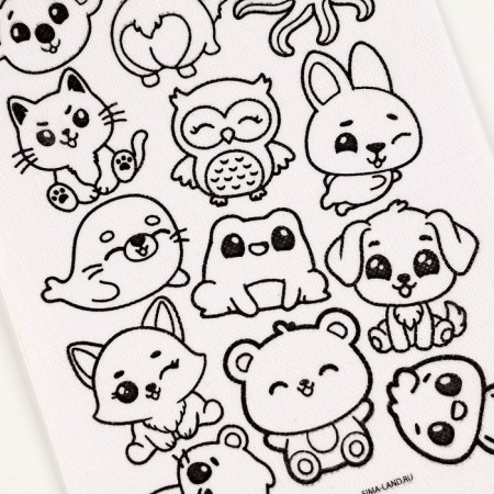 Water -soluble sticker for embroidery "Beasts", 15*21 cm-2