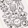 Water -soluble sticker for embroidery "Beasts", 15*21 cm