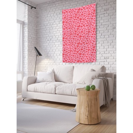 Decorative panel with photo printing "hearts of love", vertical, size 100x150 cm