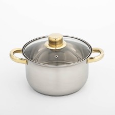 A stainless steel pan with a luxury luxury lid, 2.2 l, d = 19 cm