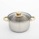 A stainless steel pan with a luxury luxury lid, 2.2 l, d = 19 cm