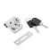 Furniture lock for glass doors, 1 st., Color chrome