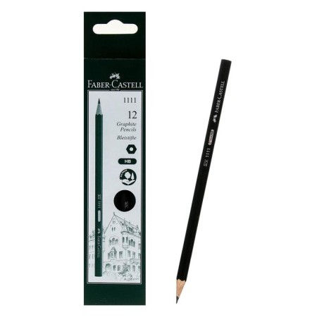 Pencil black-granographic Faber-Castell 1111 HB hexagonal, in a cardboard box