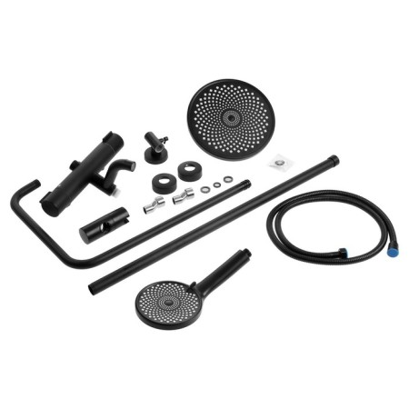 The shower system Zein Z3895, with a thermostat, upper watering can D = 23 cm, manual 12.5 cm, black-14