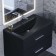Sink uperwood Foster Quartz 80 cm, quartz, black matte, space