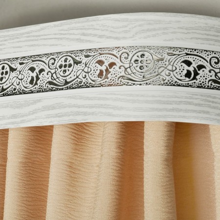 Three -cereal cornice "Ultracompact. Grace ", 360 cm, with a decorative bar 7 cm, silver/patina white-1