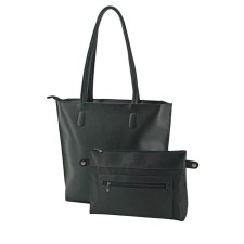 Women's bag B2810-00140, Black, genuine leather color, 30x11x35 cm