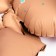 Foil ball 30 "Happy Bear", matte, beige color