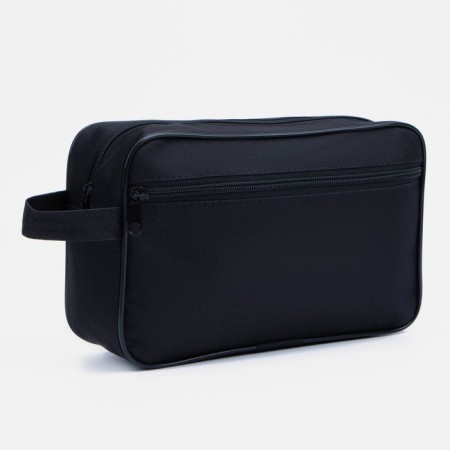 Lightning cosmetic bag, external pocket, black color