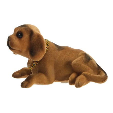 Dog on a car panel shocking his head, a large, brown color-1