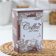 Банка для сыпучих продуктов «Кофе», 18,5×12×8 см, с откидным носиком
