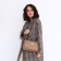Bag Cross-Bodi with a zipper, dark beige color