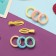 Caramel hair set (10 elastic bands 1.5 cm, 2 clamps 3 cm) fish, yellow