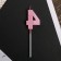 Candle for the cake, number "4", pink.
