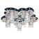 Economic light lamp 5236/5+1bk+CR WT RC WTLED, E14 5x40W, chromium color, black