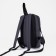School backpack of textiles on the zipper Textura, 3 pockets, dark gray color