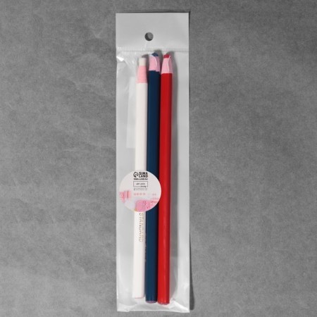 Fabric pencil, self -shaped, 3 pcs, white, red, blue color-2