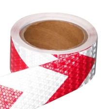 Reflective tape, self-adhesive, red-white, 5 cm x 10 m