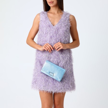 Women's bag on magnet, blue color-5