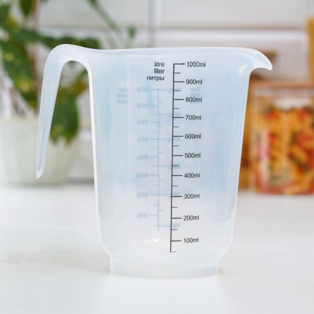Jug -measured jug, 1 l, the color is transparent-1