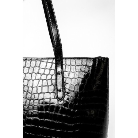 Bag Tout Women, Genuine leather, Ludor Black, 39x12x27 cm-2