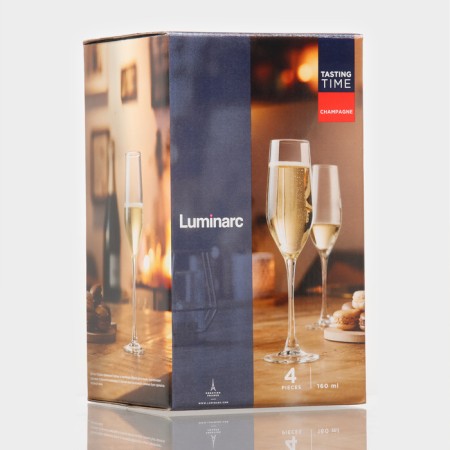 A set of glass glasses for champagne “Tasting time. Champagne ", 160 ml, 4 pcs-5