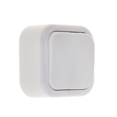 Kuntsevo switch Valentina, 10 A, 250 V, 2 keys, external, white