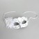 Carnival mask with a pattern, with a flower, white color