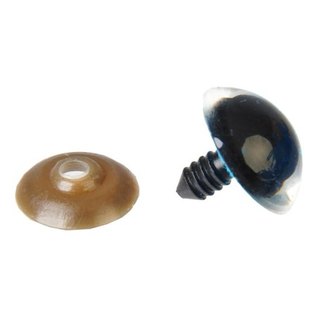 Rifle eyes with plugs, "sparkles" set 20 pcs, size 1 pcs: 2.2 cm, blue color-1