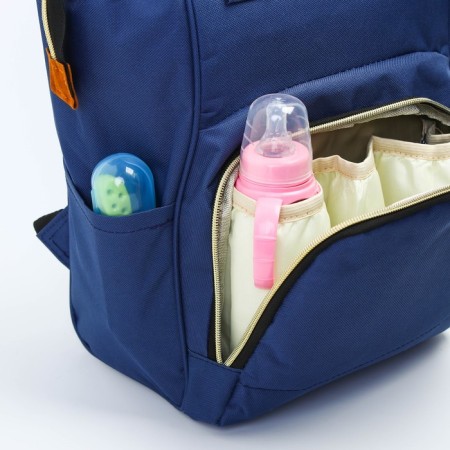 Women's backpack with thermal carman, thermal drum - portfolio, blue color-2